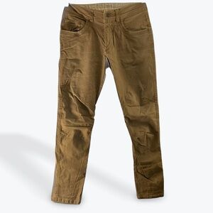 Men’s KUHL Free Kanvus Jean Pants Dark Khaki Vintage Patina Dye Outdoor 30 x 32